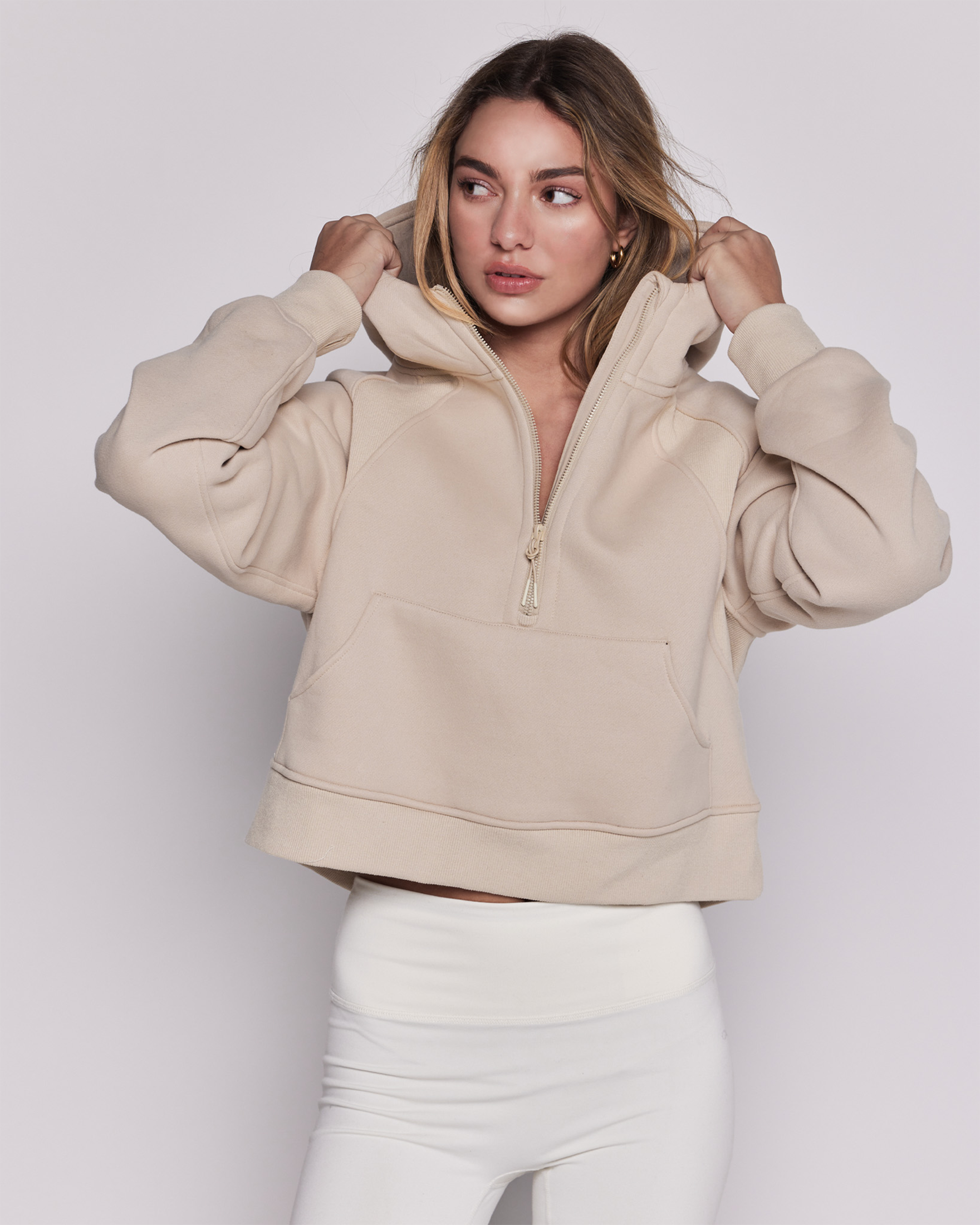 Effortless Fleece Half Zip Hoodie