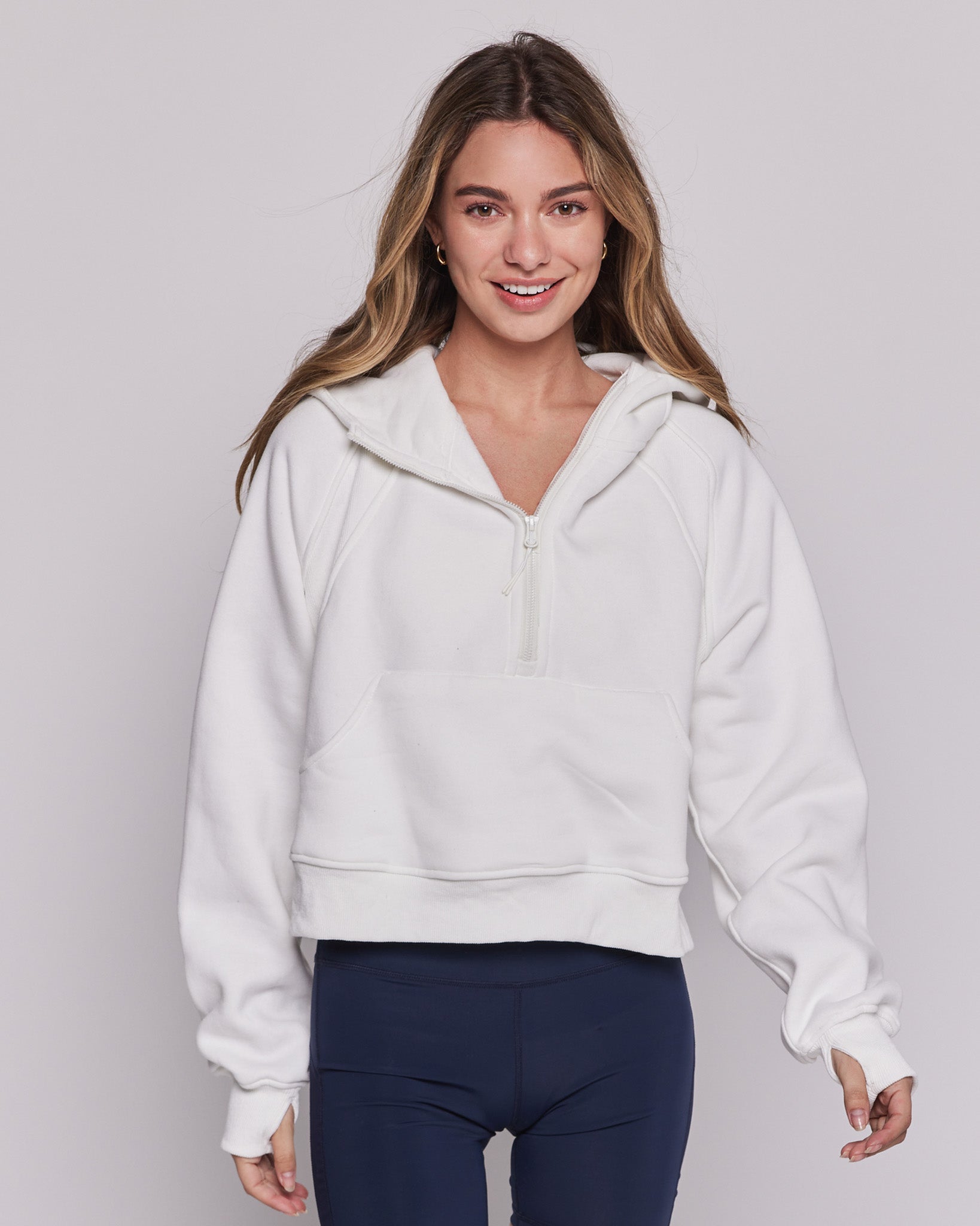 Effortless Fleece Half Zip Hoodie